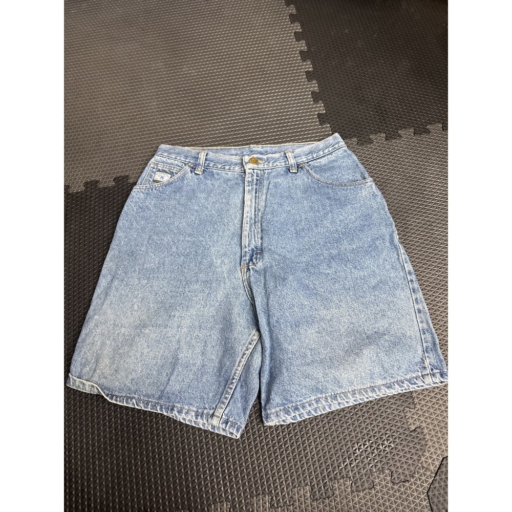 Wrangler For Women Vintage Blue Denim Bermuda Mom Shorts High Rise Size 12 L